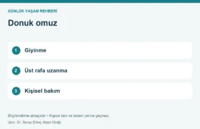 Donuk omuz: Giyinme, Üst rafa uzanma, Kişisel bakım