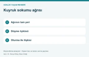 Kuyruk sokumu ağrısı: Ağrının tam yeri, Düşme öyküsü, Oturma ile ilişkisi