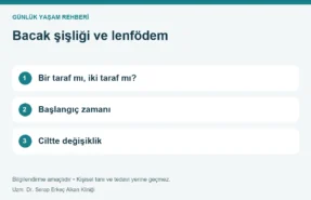 Bacak şişliği ve lenfödem: Bir taraf mı, iki taraf mı?, Başlangıç zamanı, Ciltte değişiklik