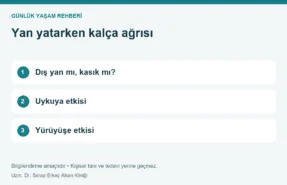 Yan yatarken kalça ağrısı: Dış yan mı, kasık mı?, Uykuya etkisi, Yürüyüşe etkisi