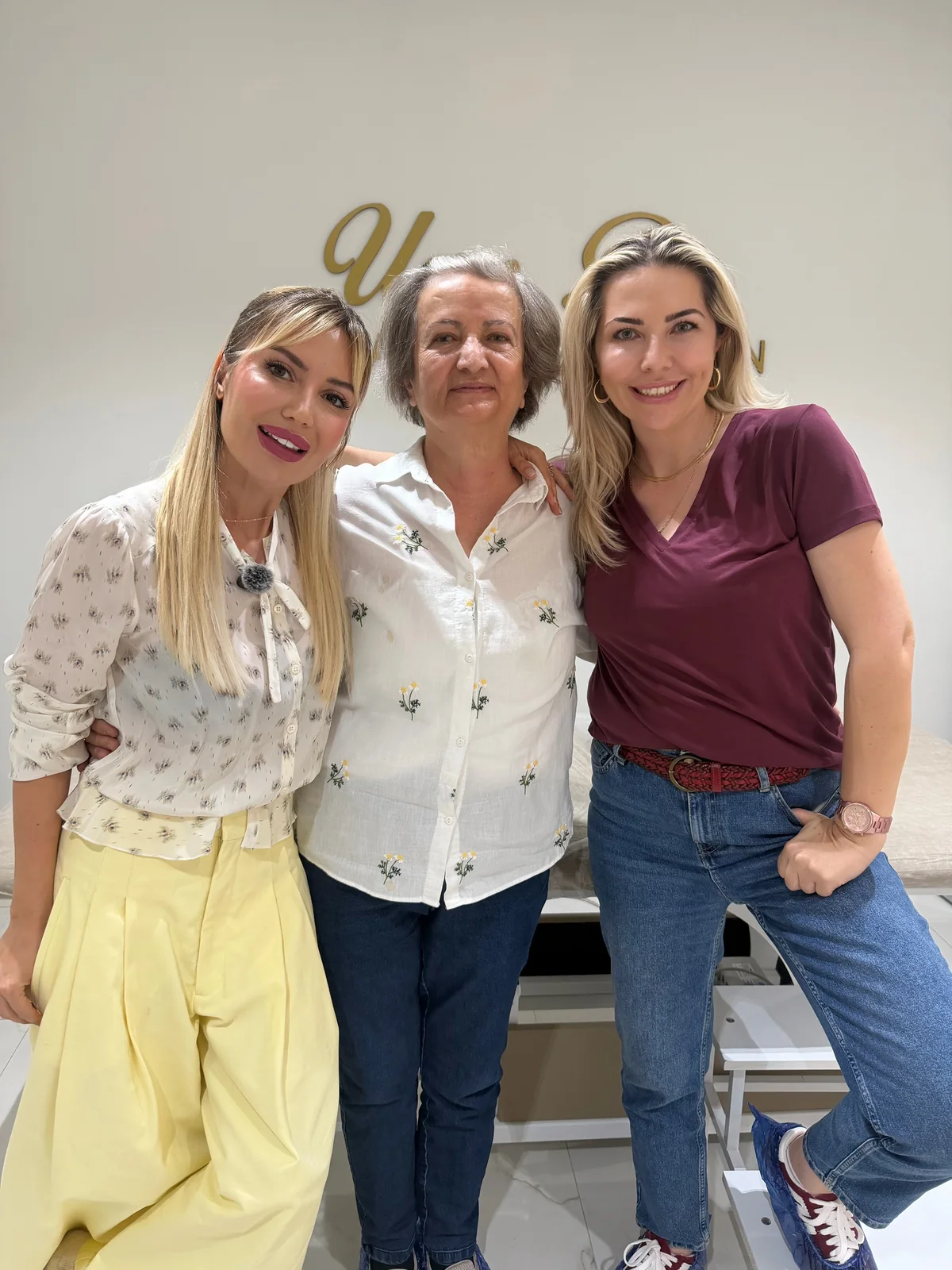 Dr. Serap Erkeç Alkan with a patient visiting her clinic